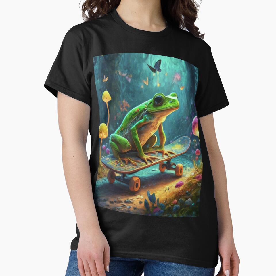 FROG ON SKATEBOARD by Obinne T-Shirts, Hoodie, Sweatshirt | BlankRebels.com (Image 2)