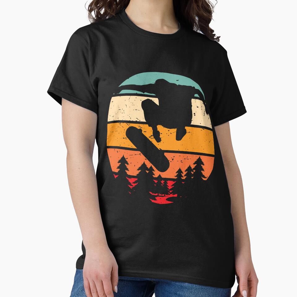Retro Skateboarding over forest by Gerald Waters T-Shirts, Hoodie, Sweatshirt | BlankRebels.com (Image 2)