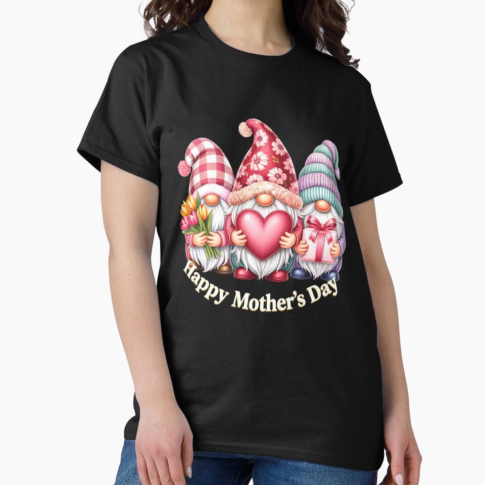 Happy Mothers Day Gnomes Heart Flowers Mom Grandma Women by clothesy7 T-Shirts, Hoodie, Sweatshirt (Image 2)