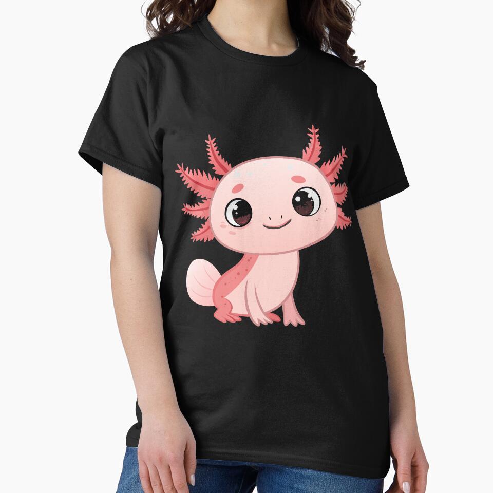Cute Tiny Axolotl Kawaii by VividOrganica T-Shirts, Hoodie, Sweatshirt | BlankRebels.com (Image 2)