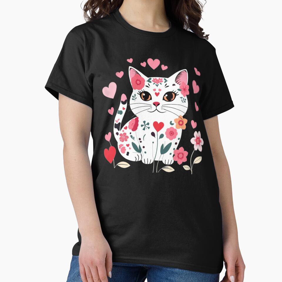 Valentine's day kitten by Roxburylane T-Shirts, Hoodie, Sweatshirt | BlankRebels.com (Image 2)