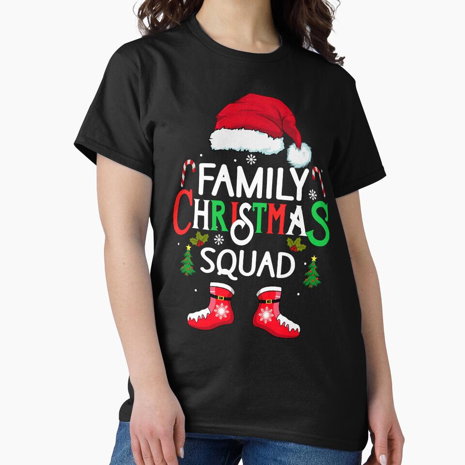 family christmas squad shirt, funny matching christmas 2023 crew xmas shirt by ZAIN JAMAL Hoodie, Sweatshirt (Image 2)