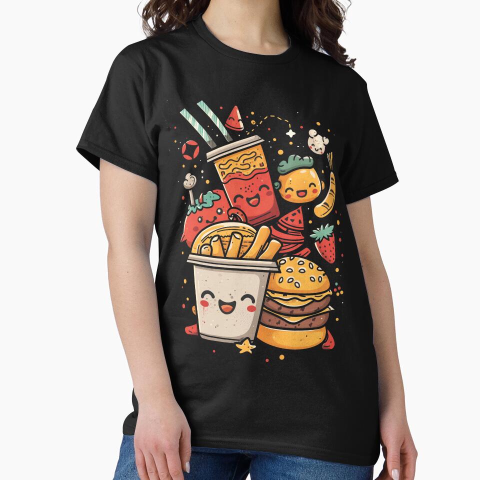 Kawai Burger by nomiraclehere T-Shirts, Hoodie, Sweatshirt | BlankRebels.com (Image 2)