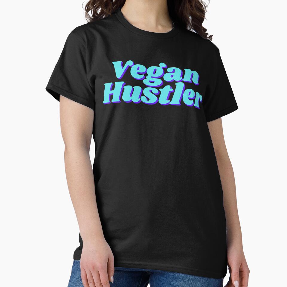 Vegan Hustle Retro Turquoise Edition by Vegginitup T-Shirts, Hoodie, Sweatshirt | BlankRebels.com (Image 2)