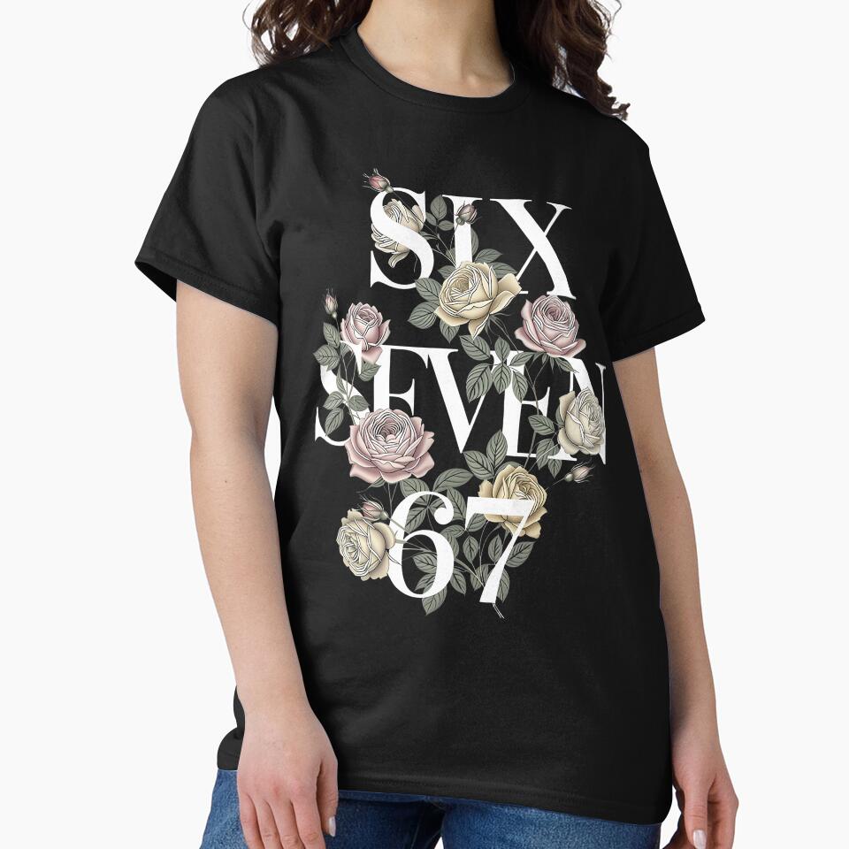Vintage 67 Six Seven Meme Floral Boho Wildflower 6 7 by JuneLisa1 T-Shirts, Hoodie, Sweatshirt | BlankRebels.com (Image 2)