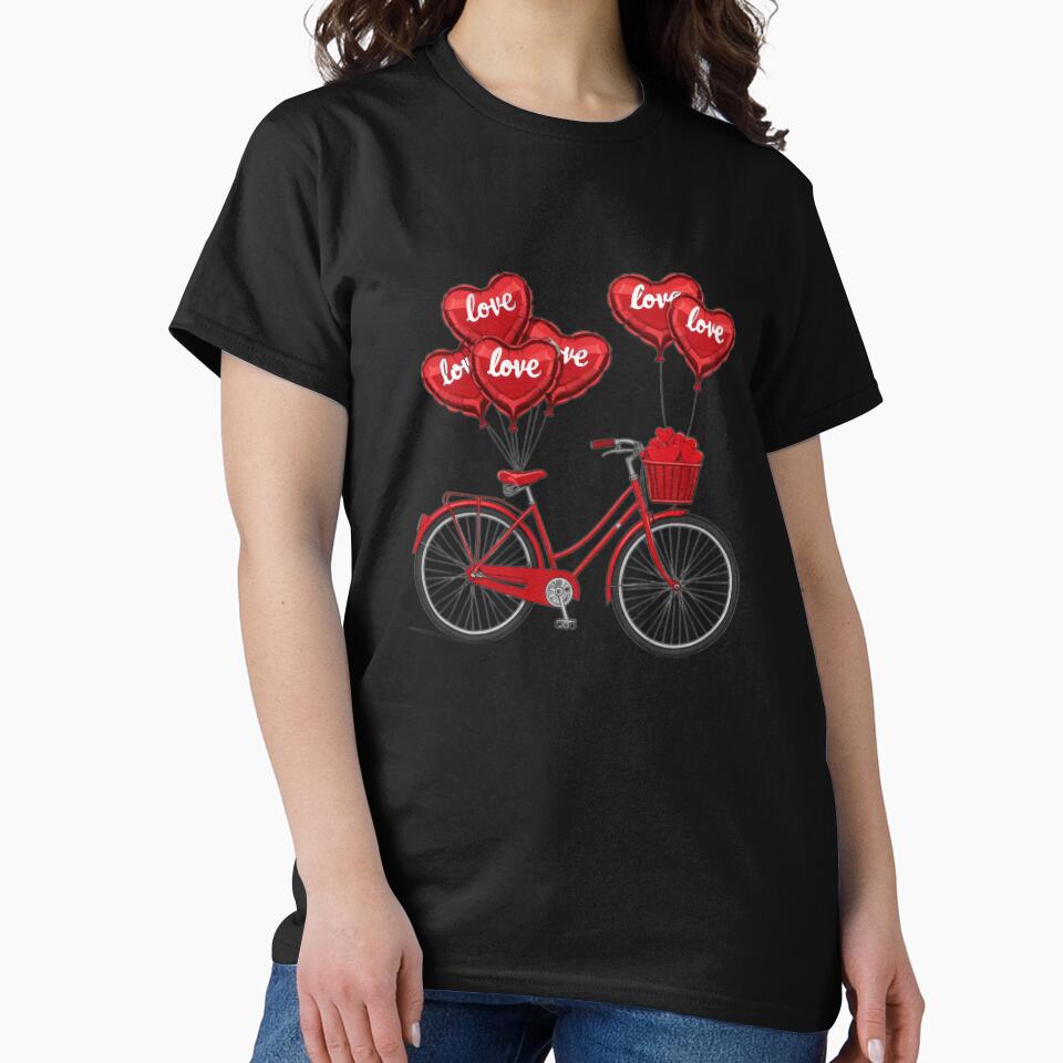 Valentines Day bicycle with  heart  balloons ,Valentine bicycle,valentine art,valentine design by... (Image 2)