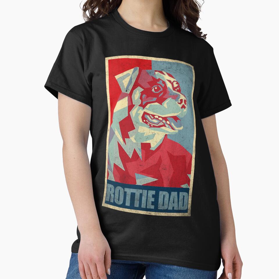 Vintage Rottie Dad Rottweiler Dog Owner by Africanob T-Shirts, Hoodie, Sweatshirt | BlankRebels.com (Image 2)