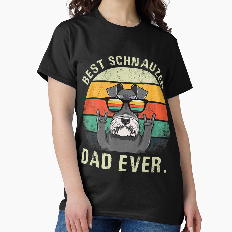 Dog Vintage Best Schnauzer Dad Ever 	 Fathers Day by qkyxzdrxl74 T-Shirts, Hoodie, Sweatshirt | BlankRebels.com (Image 2)