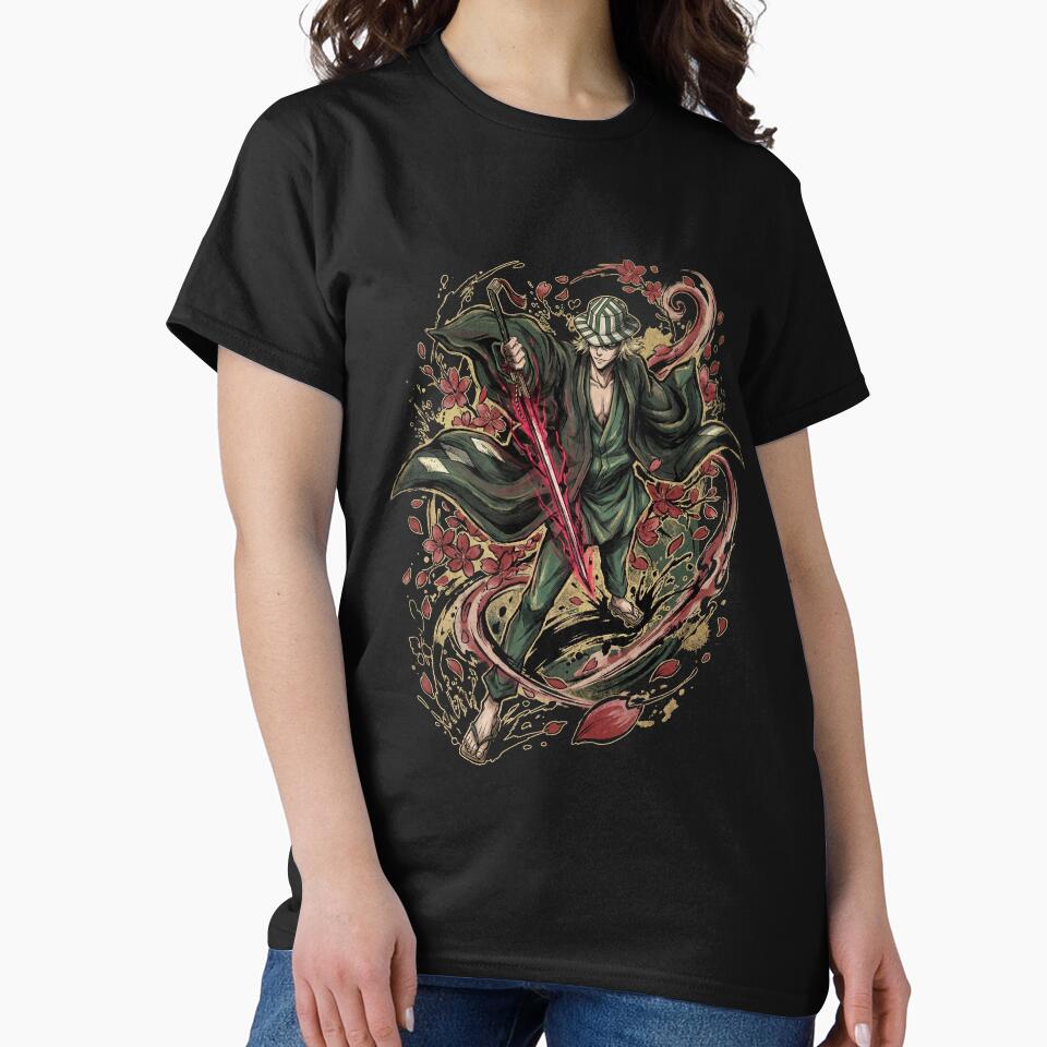 Urahara Exiled Genius Shopkeeper Captain Striped Hat Fan Cane Benihime Crimson Princess Blood Mist Shield Fan Art Portrait Poster T-Shirt Sticker Print Gift by HakoCity