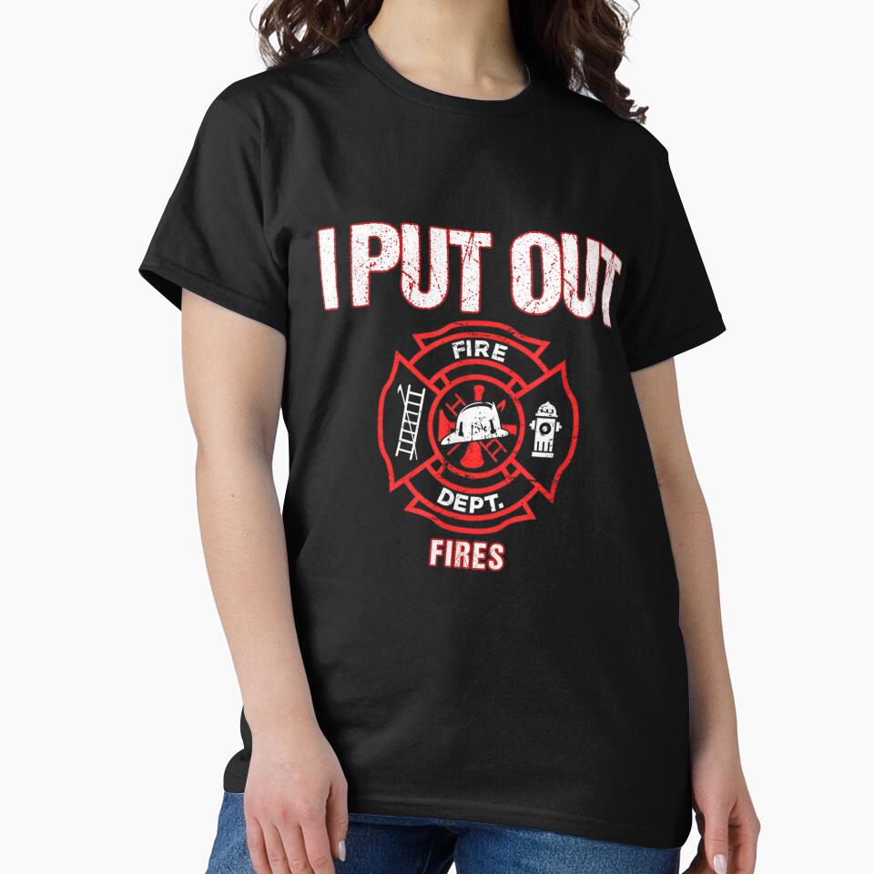 Halloween Costume Funny Firefighter I Put Out Fires Firemen by Jonahjimenez T-Shirts, Hoodie, Sweatshirt (Image 2)
