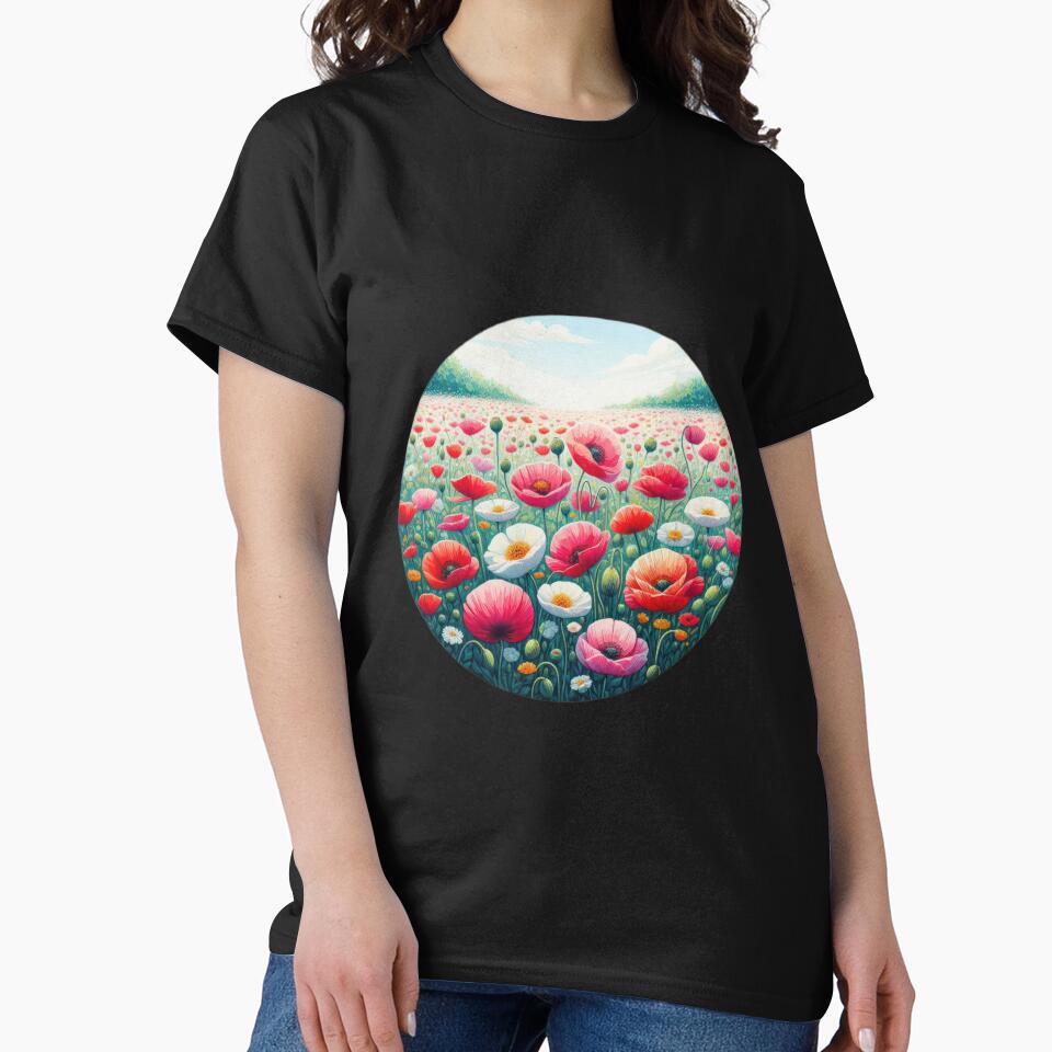 Poppy Field Colors Botanical Beauty Floral Arrangements by Expressions-Sel T-Shirts, Hoodie, Sweatshirt (Image 2)