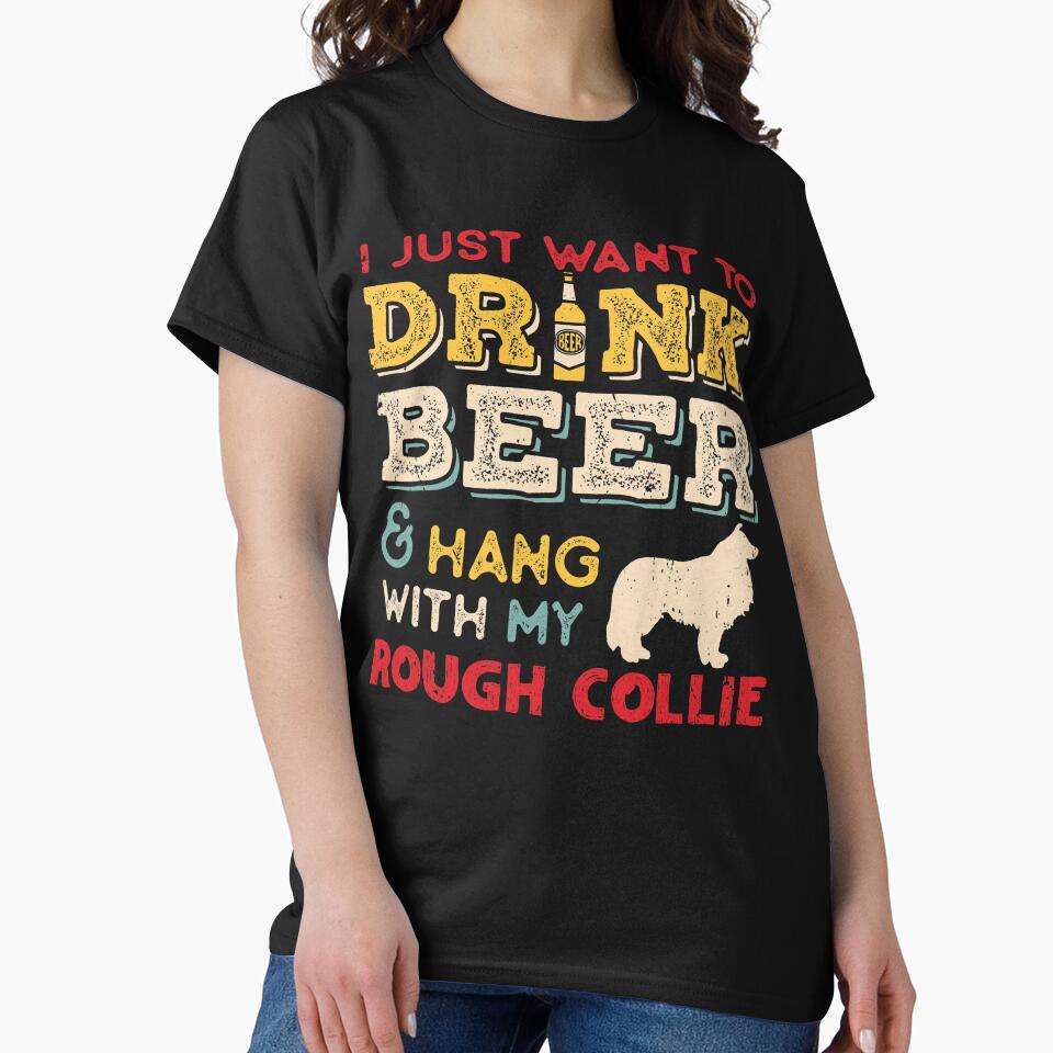 Rough Collie Dog Dad Beer Lover by rafaeltto T-Shirts, Hoodie, Sweatshirt | BlankRebels.com (Image 2)