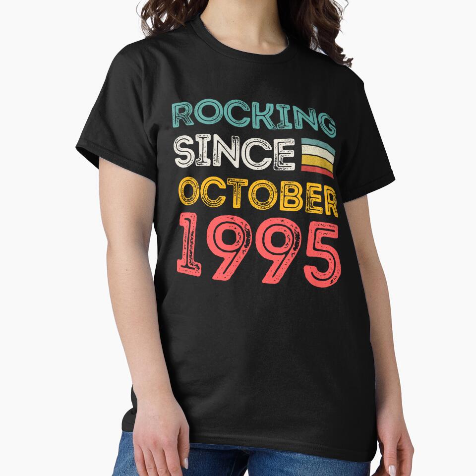 Retro Rocking Since October 1995 For Birthday Month And Year As A October Birthday Quotes by Funwithmusic... (Image 2)
