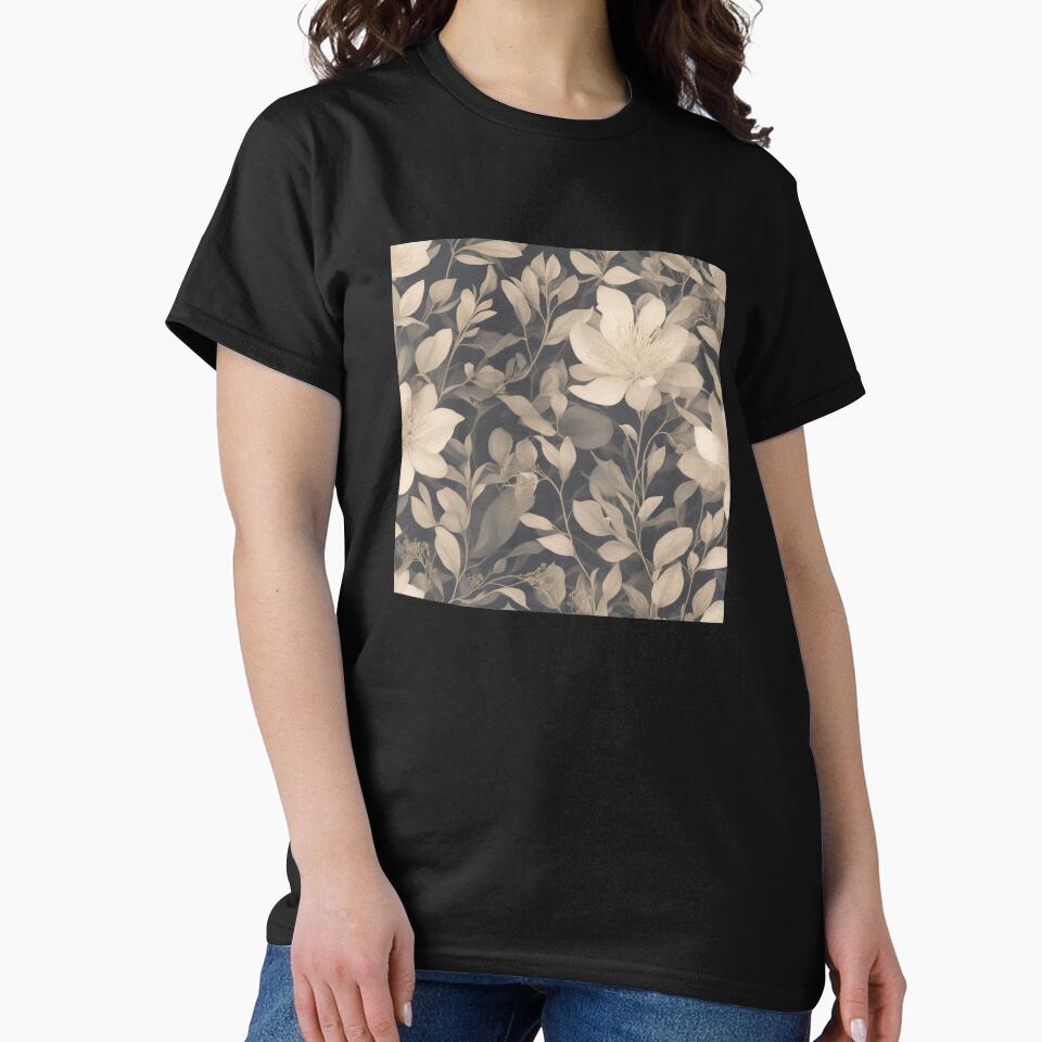 Botanical pattern monochromatic by CoolPixels T-Shirts, Hoodie, Sweatshirt | BlankRebels.com (Image 2)
