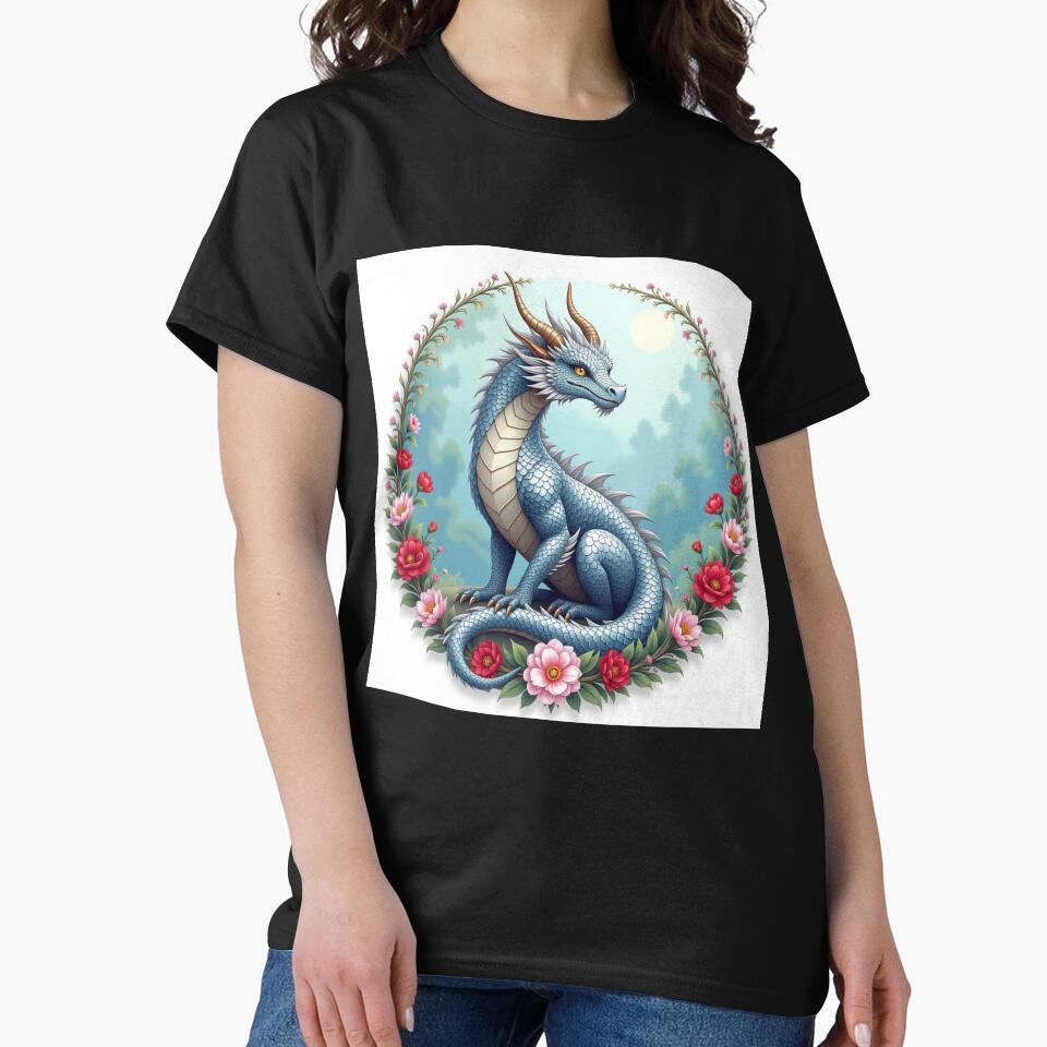 Dragon And Flowers by Planetporridge T-Shirts, Hoodie, Sweatshirt | BlankRebels.com (Image 2)