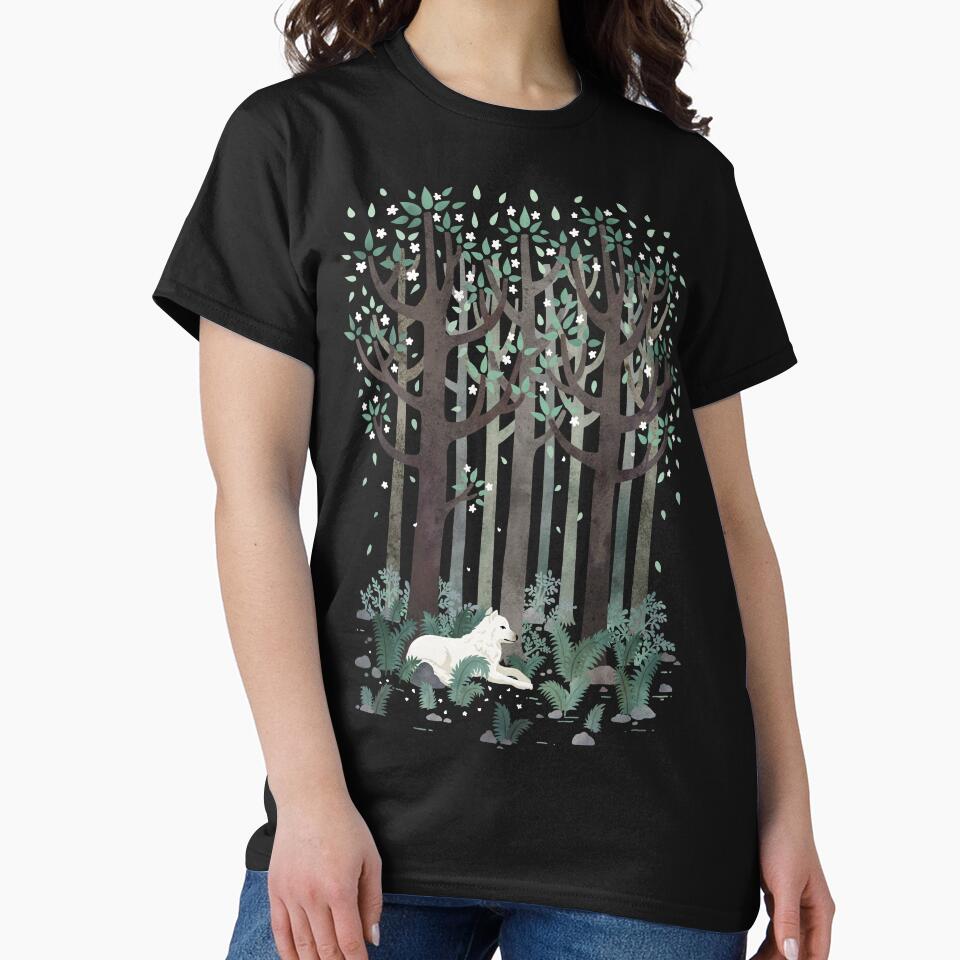 White Wolf in the Woods by littleclyde T-Shirts, Hoodie, Sweatshirt | BlankRebels.com (Image 2)