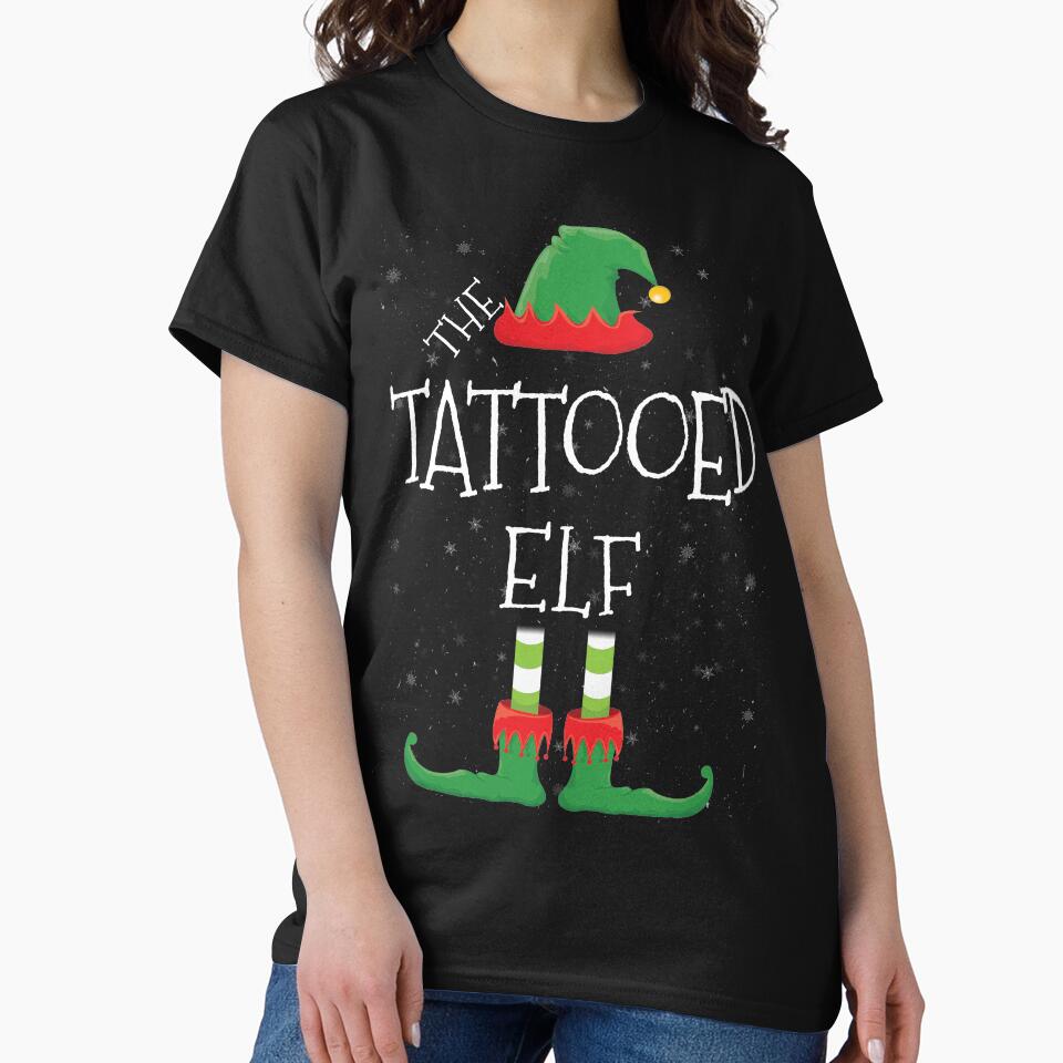 Tattooed Elf Family Matching Christmas Group Funny Gift by DavisHasari T-Shirts, Hoodie, Sweatshirt (Image 2)