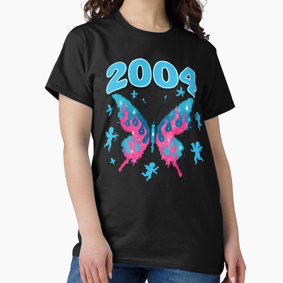 Pixel Butterfly Flames Y2K Aesthetic by GlitchGremlin T-Shirts, Hoodie, Sweatshirt | BlankRebels.com (Image 2)