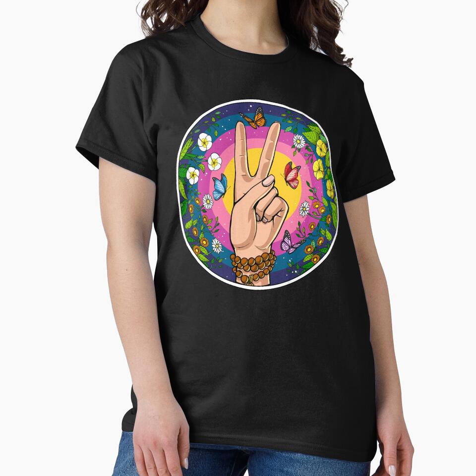 Hippie Peace Sign by underheaven T-Shirts, Hoodie, Sweatshirt | BlankRebels.com (Image 2)