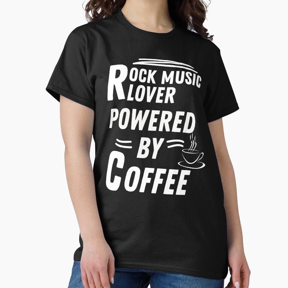 Rock music lover powered by coffee by annoying-shirts Hoodie, Sweatshirt | BlankRebels.com (Image 2)