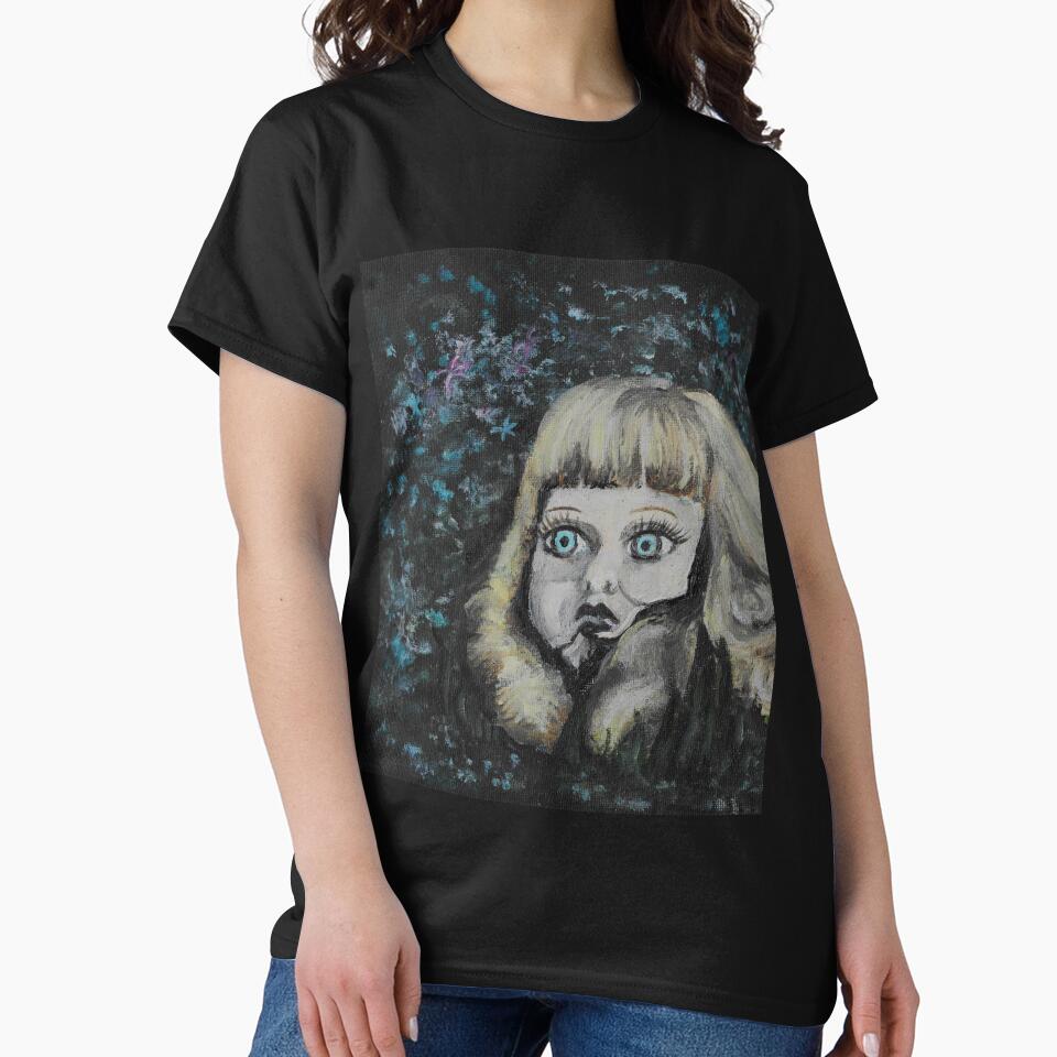 Flower Girl - floral painting of doll girl by DelilahArts T-Shirts, Hoodie, Sweatshirt | BlankRebels.com (Image 2)