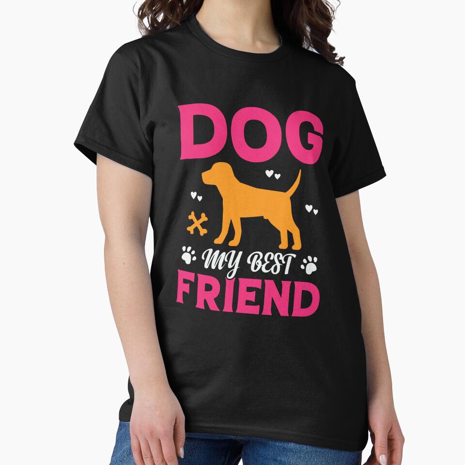 Dog, My Bestfriend Tee – Where Paws and Heartbeats Sync in Harmony! by WaggingTails97 Hoodie, Sweatshirt (Image 2)