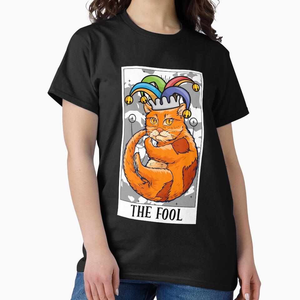 The Fool Tarot Card Funny Cat Tarot Card A Tarot Cards Lover by Nessshirts T-Shirts, Hoodie, Sweatshirt (Image 2)