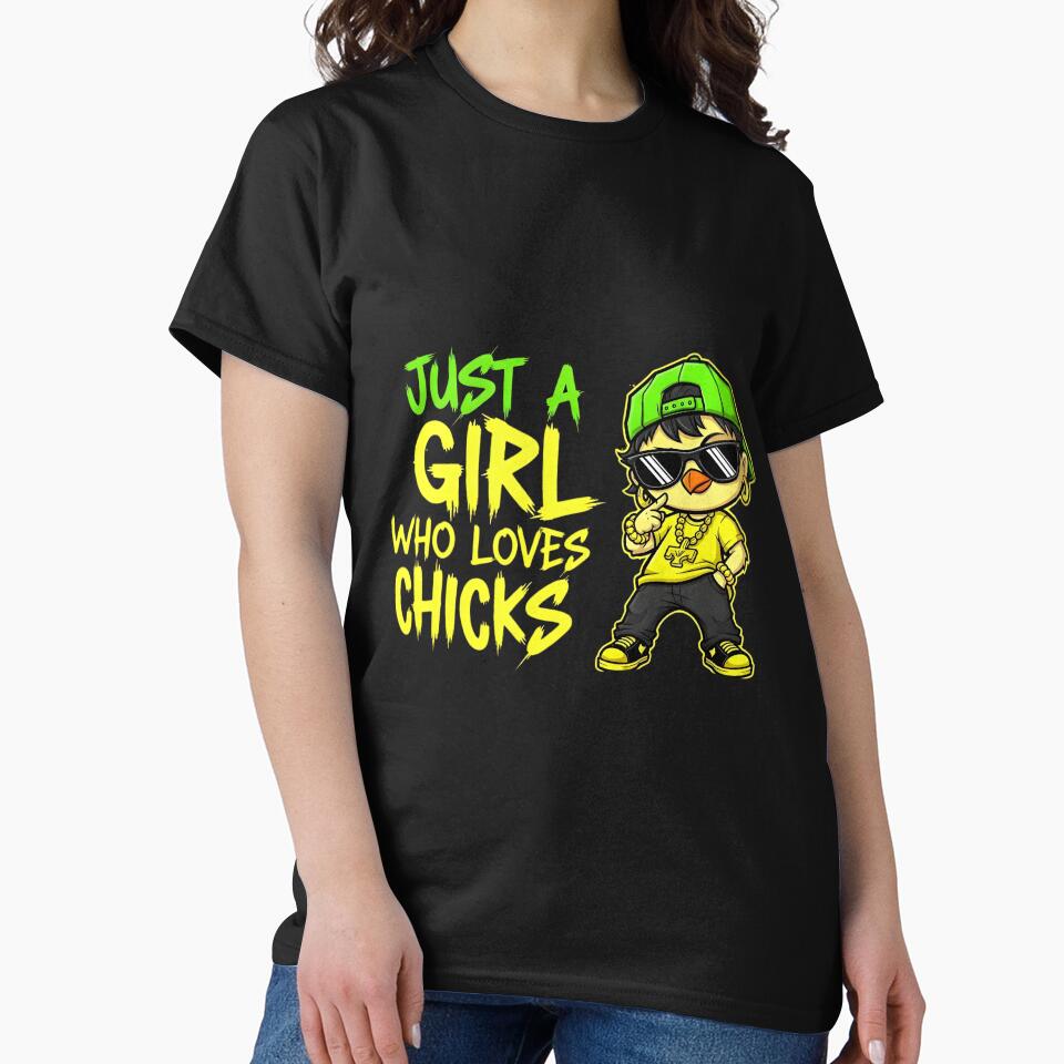 Just a Girl Who Loves Chicks | Classic T-Shirt by SoftPeepCo Hoodie, Sweatshirt | BlankRebels.com (Image 2)