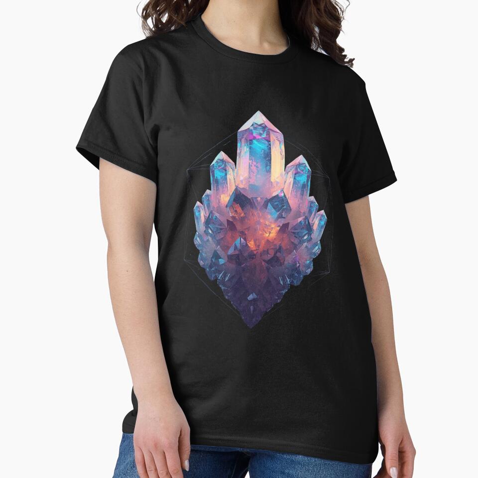 Mystic Crystal Geometric Art – Colorful Gemstone Aesthetic Design by Danny-Arts1 T-Shirts, Hoodie, Sweatshirt (Image 2)