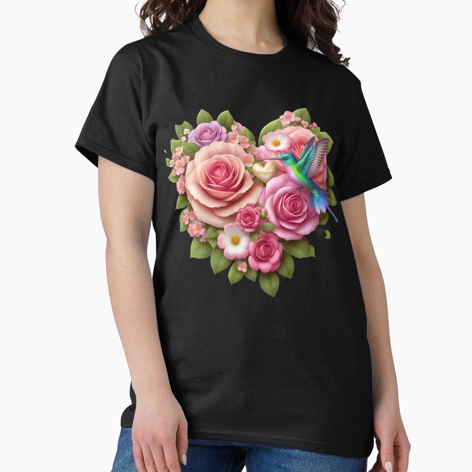 Mother's Day Flowers Mom Mom Mommy: 3D Heart by sofia1971 T-Shirts, Hoodie, Sweatshirt | BlankRebels.com (Image 2)