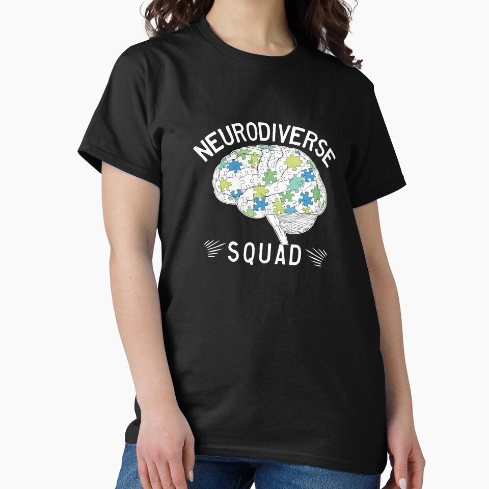 Neurodiverse Squad – Puzzle Brain Design Shirt by Suzy Perez Art Hoodie, Sweatshirt | BlankRebels.com (Image 2)