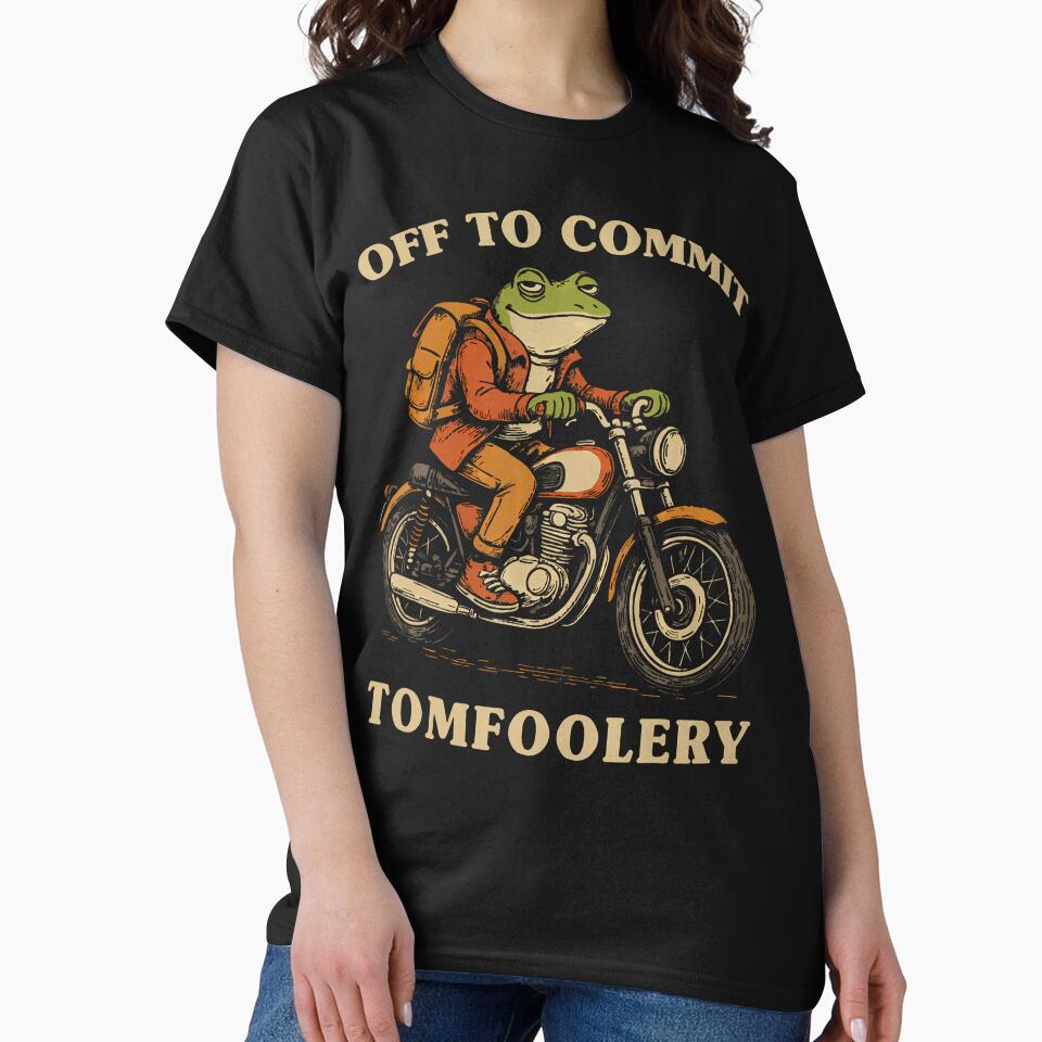 Frog Toad Cottagecore Off To Commit Tomfoolery by PatriciaKelsey T-Shirts, Hoodie, Sweatshirt | BlankRebels.com (Image 2)