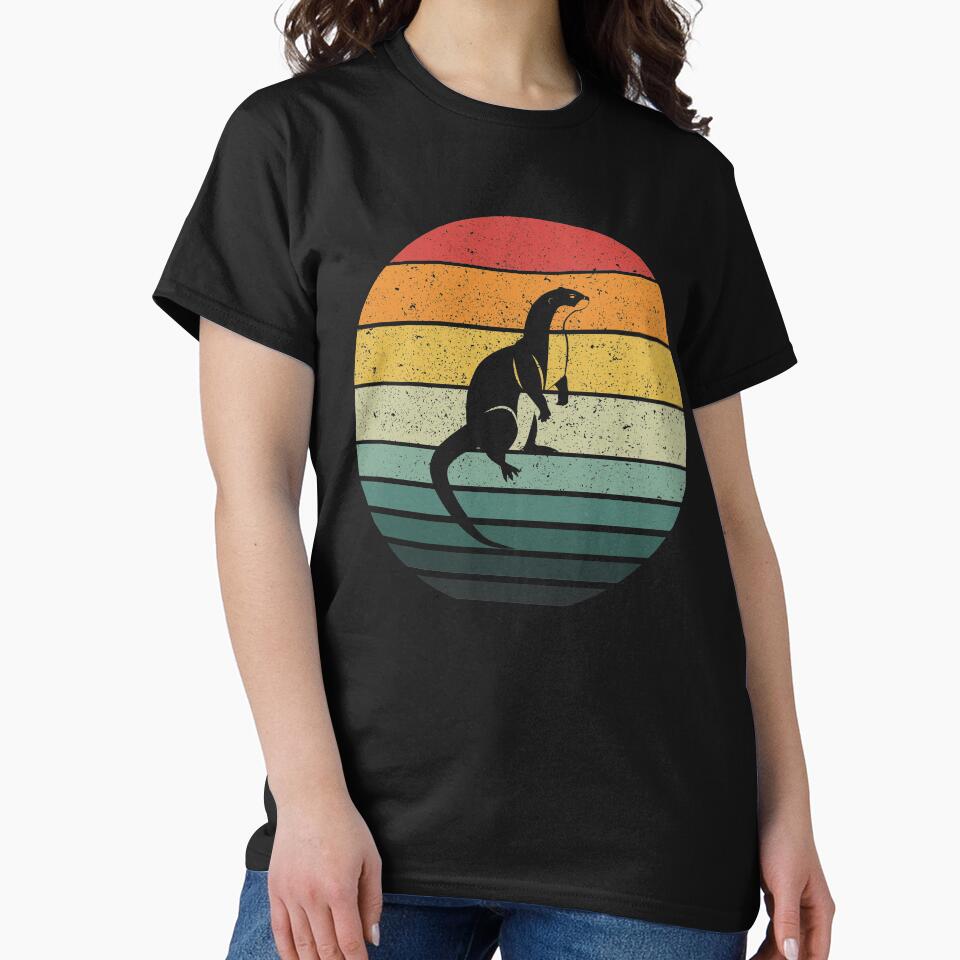 Vintage Retro Sunset Otter by RamizHusic T-Shirts, Hoodie, Sweatshirt | BlankRebels.com (Image 2)