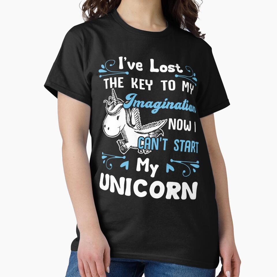 Unicorn - I Can't Start My Unicorn by UnknownArtistt T-Shirts, Hoodie, Sweatshirt | BlankRebels.com (Image 2)