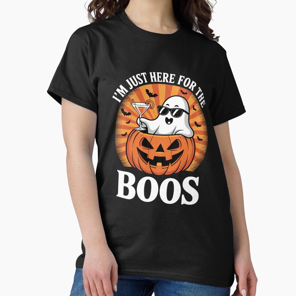 I'm Just Here For The Boos Ghost Retro Groovy Halloween by KotexTemu T-Shirts, Hoodie, Sweatshirt | BlankRebels.com (Image 2)