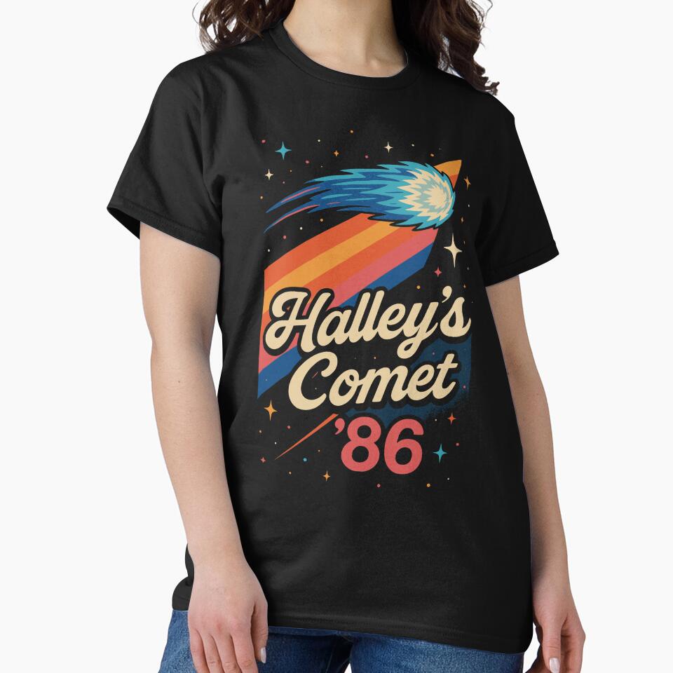 Halley’s Comet 1986 Retro Space Lover Design by JackCurtis1991
