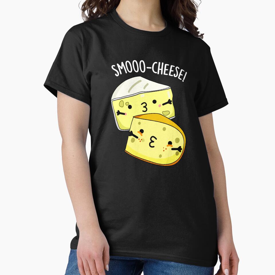Smoo-cheese Funny Cheese Pun (Dark BG) by punnybone T-Shirts, Hoodie, Sweatshirt | BlankRebels.com (Image 2)