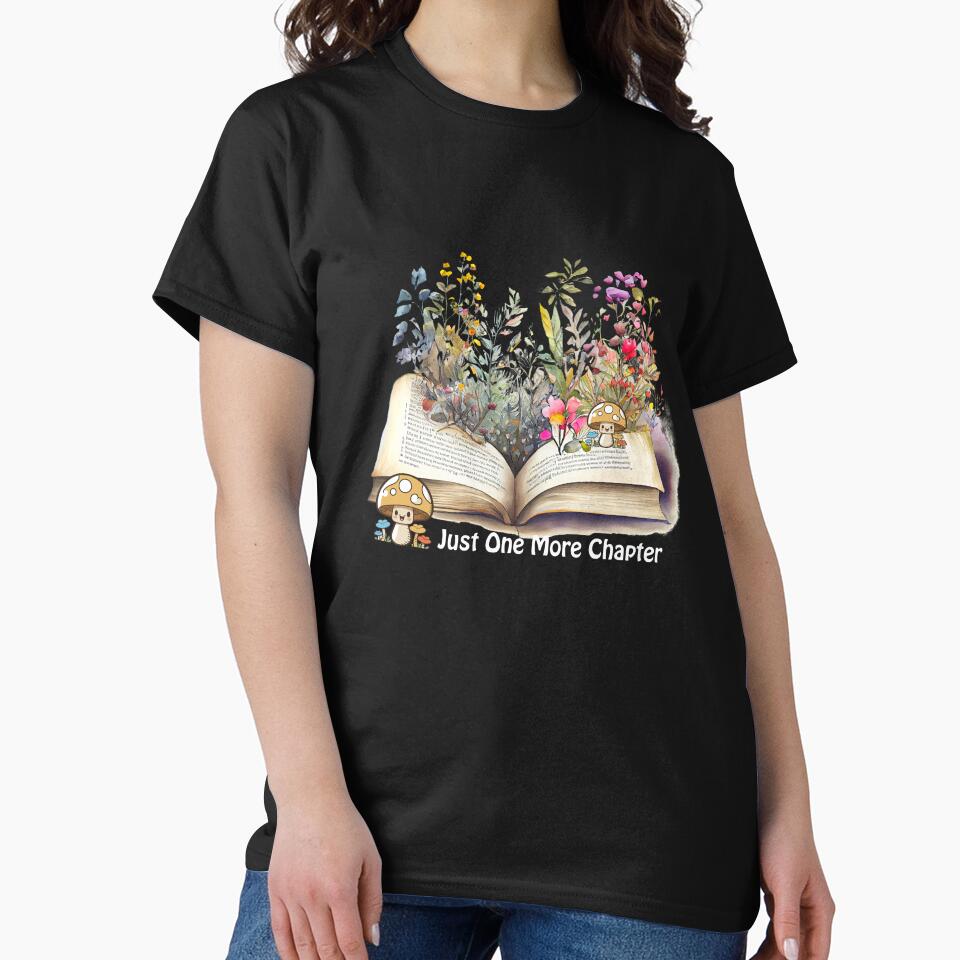 Aesthetic Book and Flowers | Book lovers Open book Blossoming Pages  T-Shirt gift idea by lemamis Hoodie,... (Image 2)