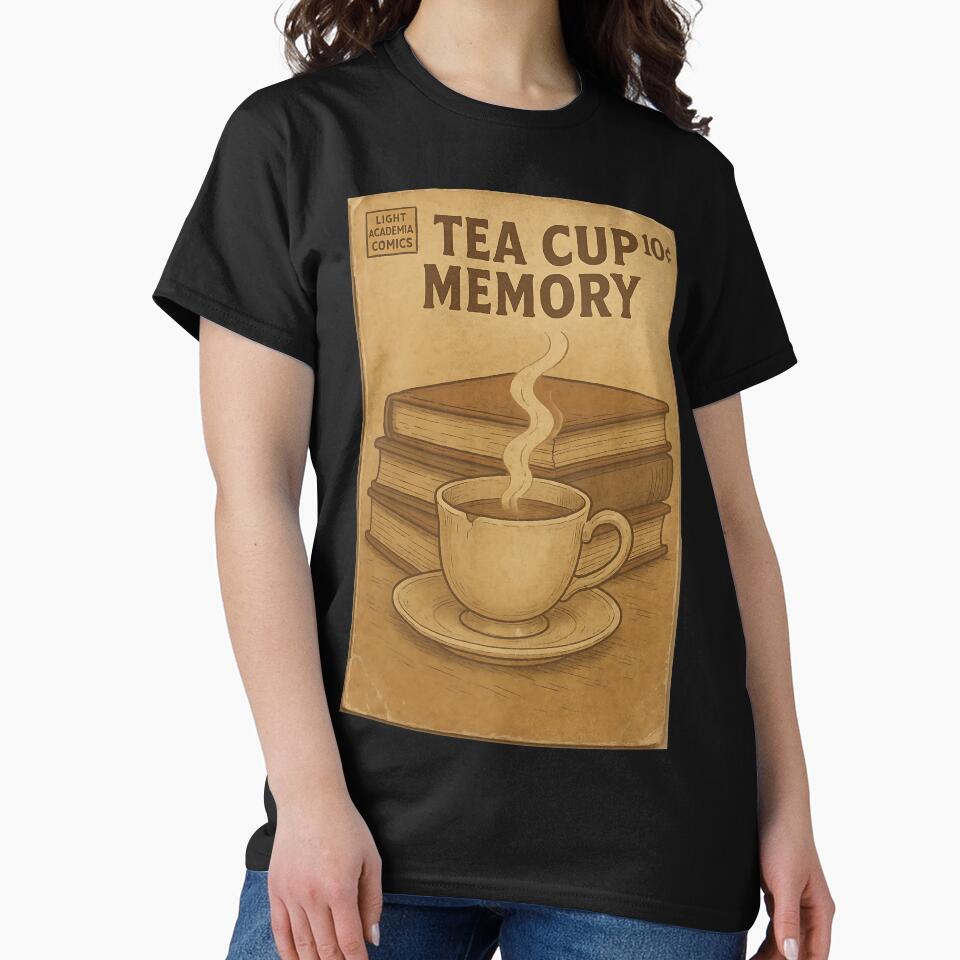 Nostalgic Light Academia: Tea Cup Memory by bapupa T-Shirts, Hoodie, Sweatshirt | BlankRebels.com (Image 2)
