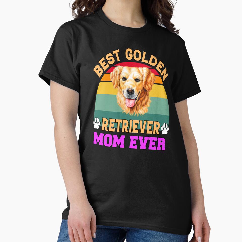 Golden Retriever Dog Owner Best Golden Retriever Mom Ever by fantasticdesign T-Shirts, Hoodie, Sweatshirt (Image 2)