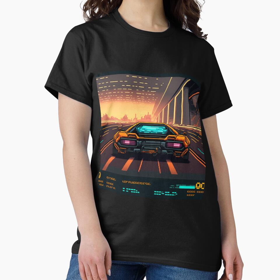 Vintage Car Speed - Retro Game Enthusiasts' Delight by BubbleSpy T-Shirts, Hoodie, Sweatshirt | BlankRebels.com (Image 2)