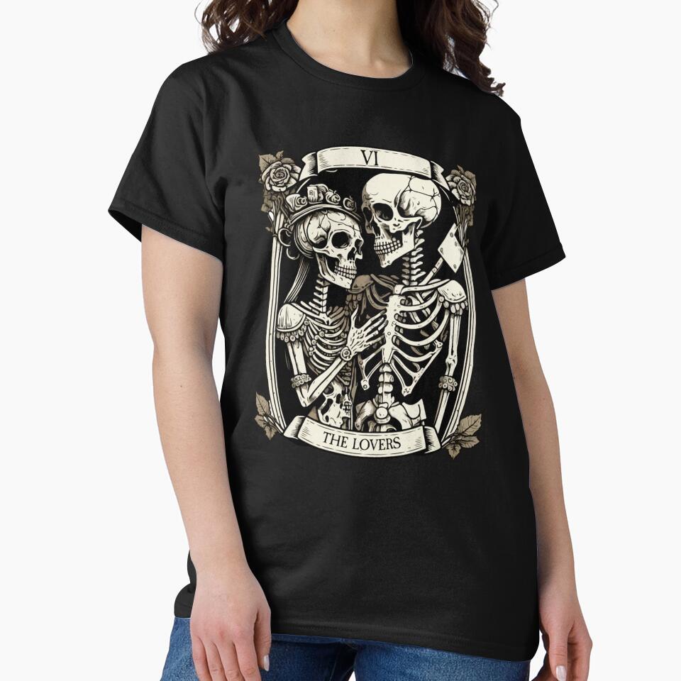 The Lovers Tarot Card Occult Goth Halloween Gothic Novelty by taaddison50 T-Shirts, Hoodie, Sweatshirt (Image 2)