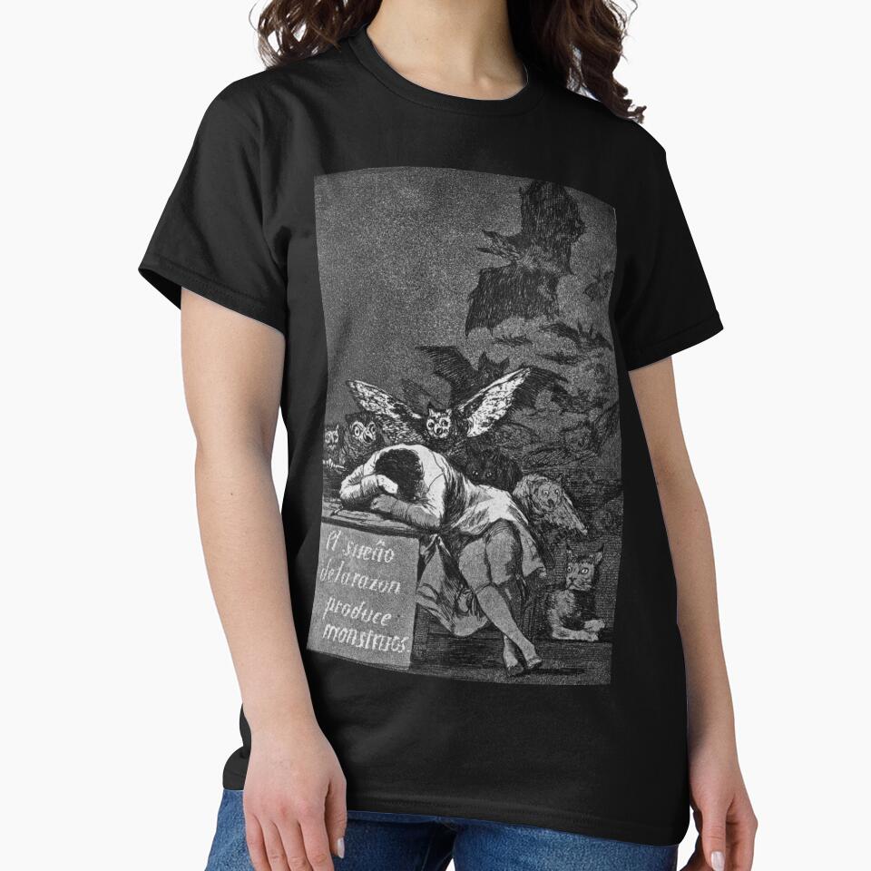 The Sleep of Reason Produces Monsters, by Francisco Goya by JustContemplate T-Shirts, Hoodie, Sweatshirt (Image 2)