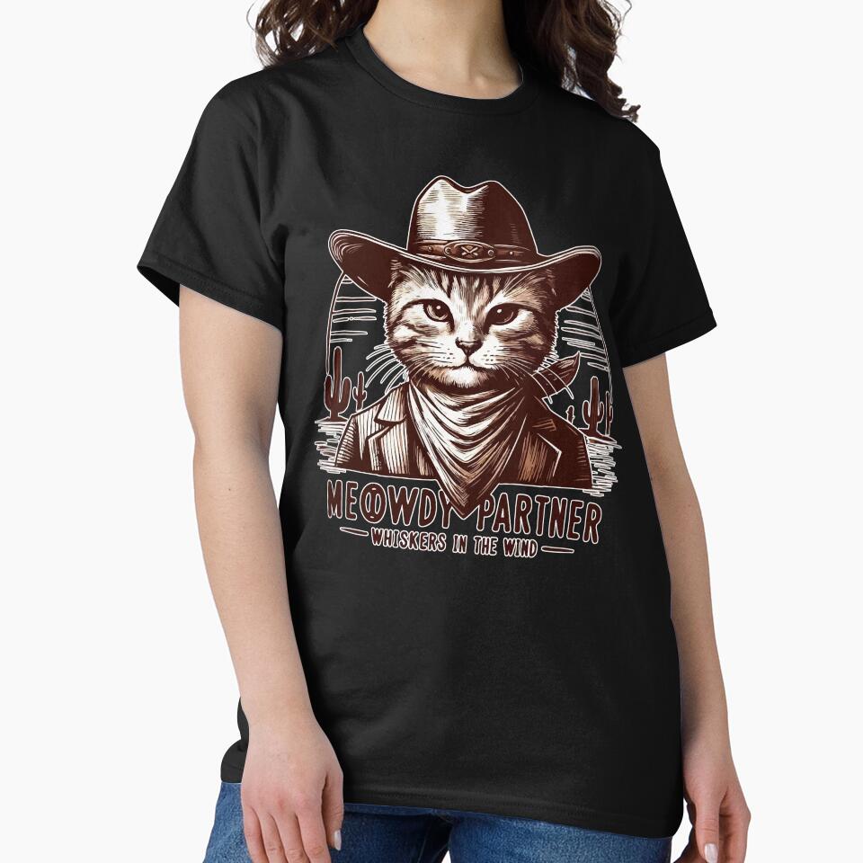 Meowdy Partner Whiskers in the Wind Cat Vintage by TomFrontierArt T-Shirts, Hoodie, Sweatshirt | BlankRebels.com (Image 2)