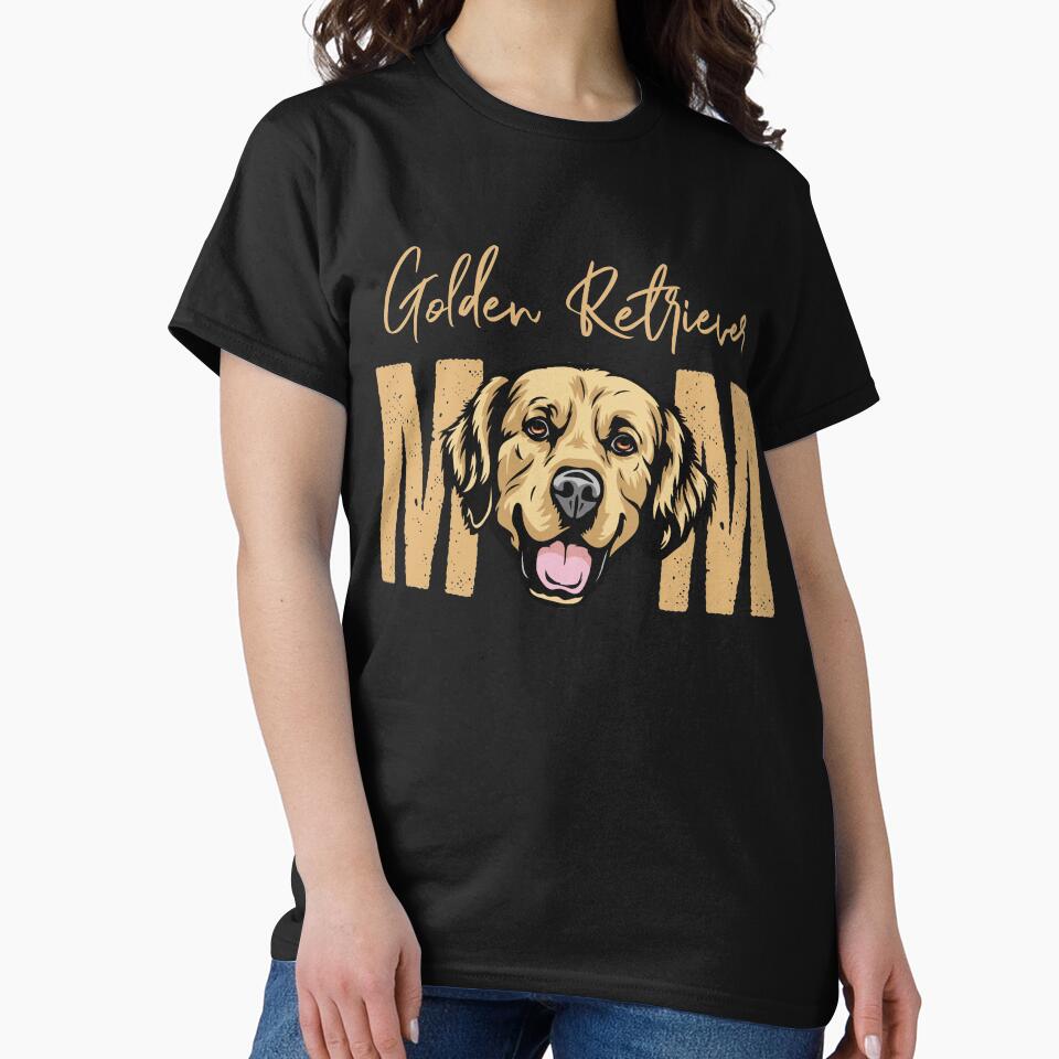 Golden Retriever Mom, Dog Mom Shirt, Gift idea for Golden Retriever owner, Slim Fit T-Shirt by ayotees
