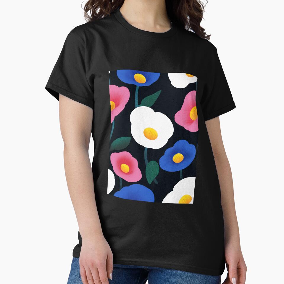Colorful poppies pattern by Temuri Studio T-Shirts, Hoodie, Sweatshirt | BlankRebels.com (Image 2)