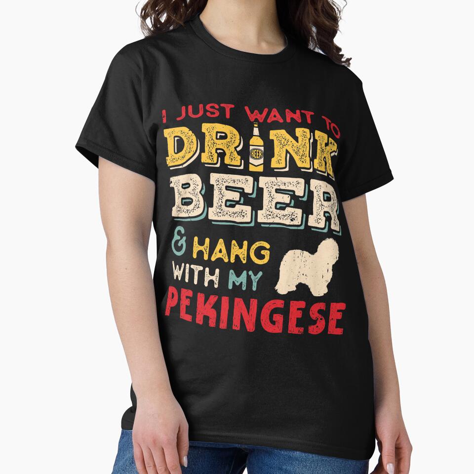 Pekingese Dog Dad Beer Lover by rafaeltto T-Shirts, Hoodie, Sweatshirt | BlankRebels.com (Image 2)