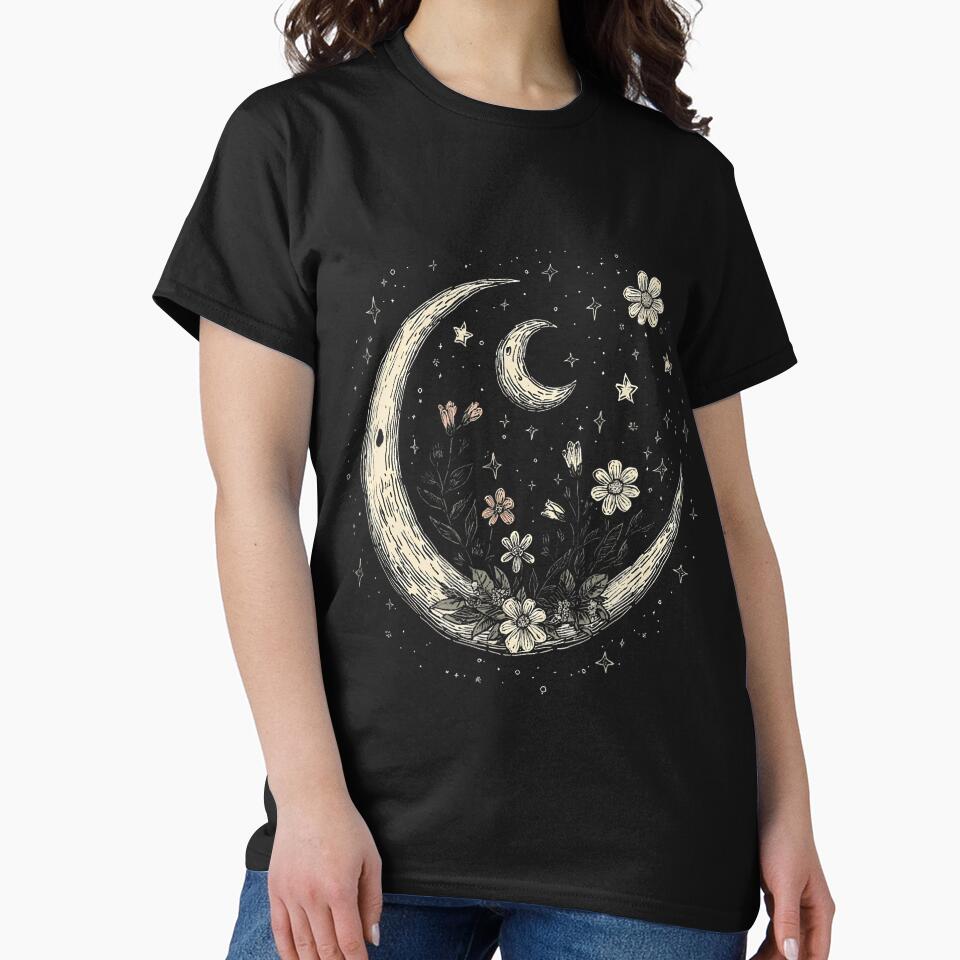 Mystic Lunar Flowers Stars by fanzymukump T-Shirts, Hoodie, Sweatshirt | BlankRebels.com (Image 2)