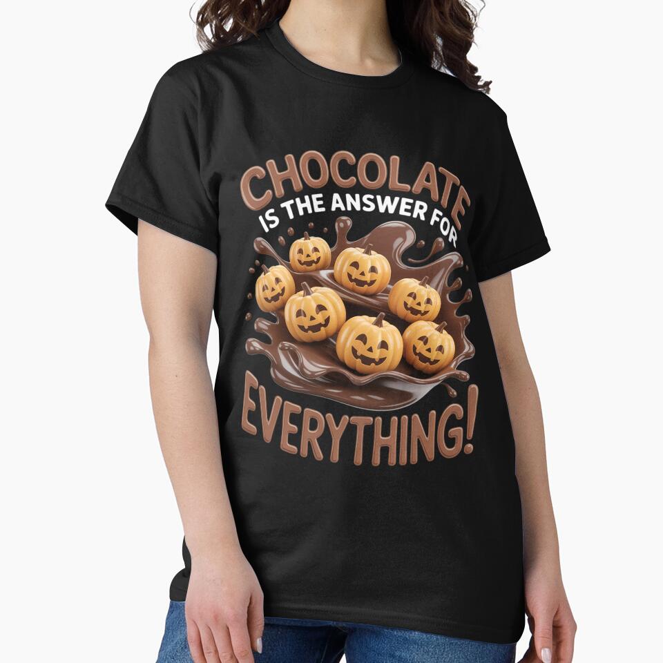 Chocolate is The Answer for Everything for Foodies by BiellaSar T-Shirts, Hoodie, Sweatshirt | BlankRebels.com (Image 2)