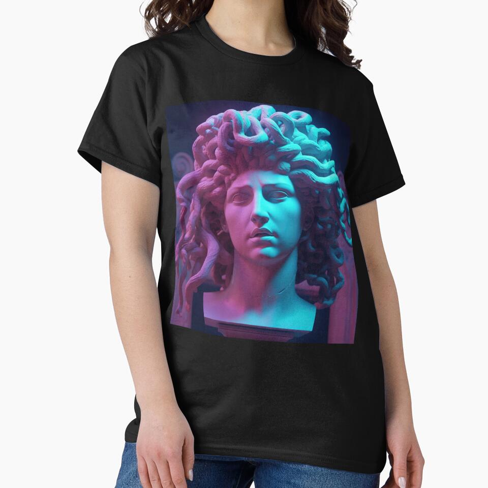 Neon Serpents: A Vaporwave Homage to Medusa by Mullet Monkey T-Shirts, Hoodie, Sweatshirt | BlankRebels.com (Image 2)